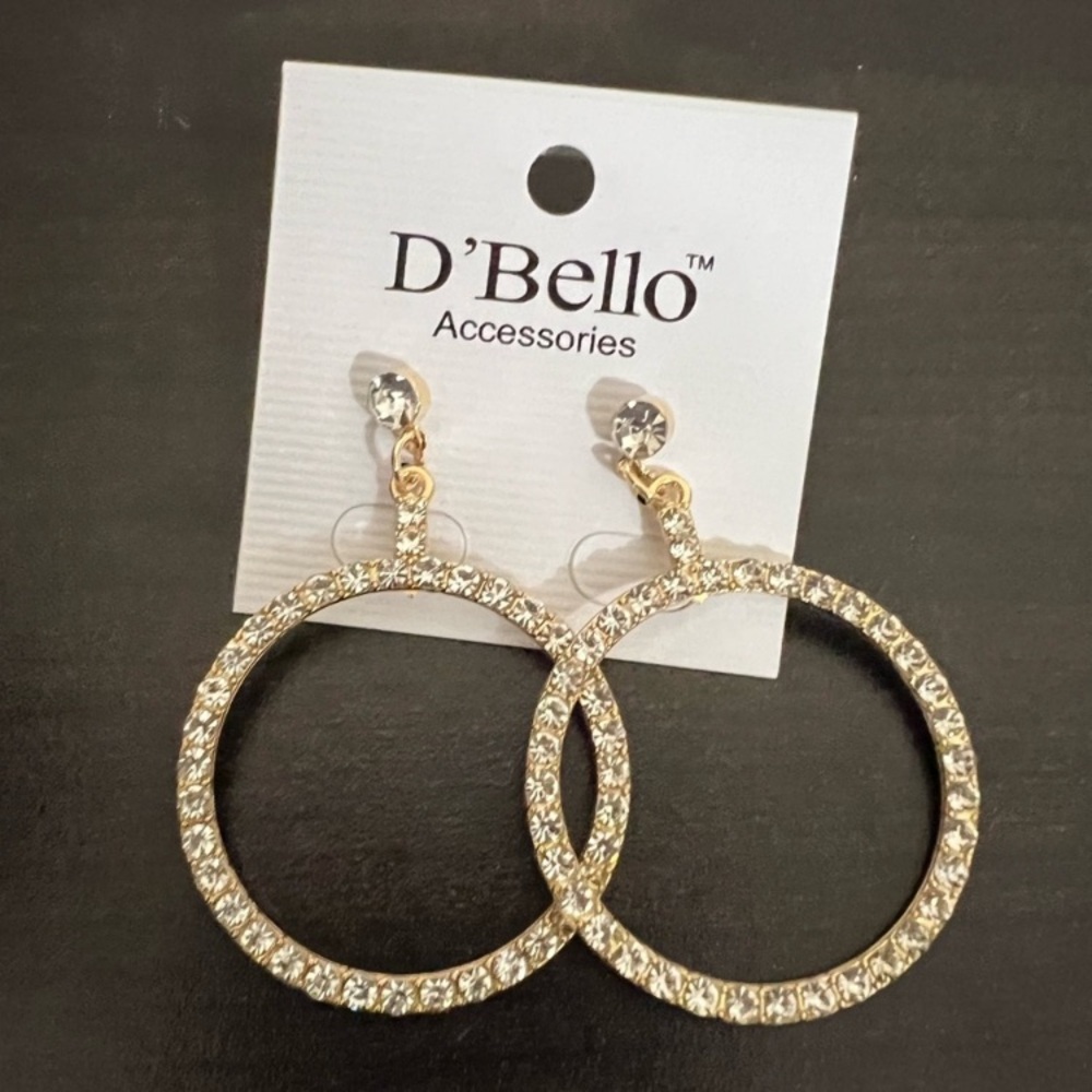 New Beautiful Rhinestones Hoop Earrings, $5.00